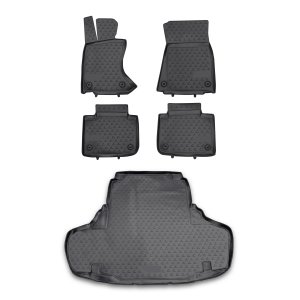Lexus GS350 Floor-Trunk Mats - Omac - KIT 3D - Black - '13-'17